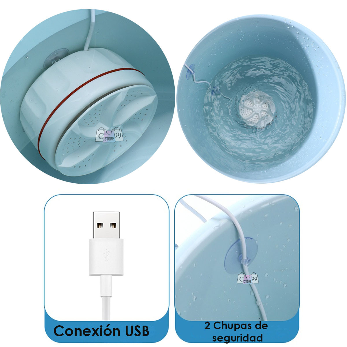 Miniatura 3 de Mini Lavadora Portátil y Recargable